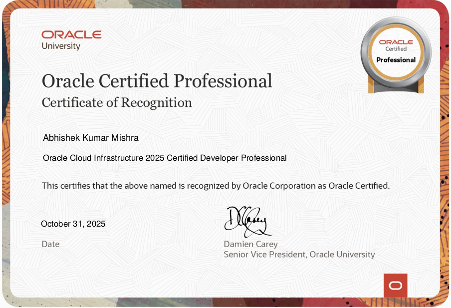Oracle Developer Professional